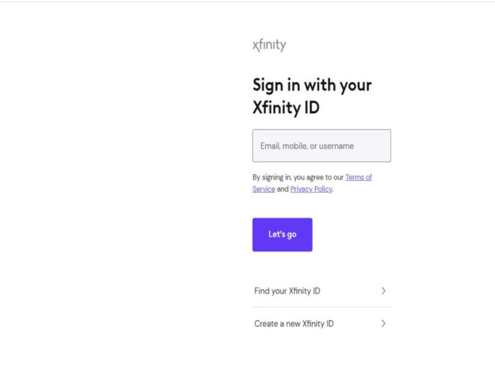 Xfinity new connection